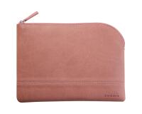 Rhodiarama pochette zippée en simili cuir - taille M (16x22 cm) - Bois de rose