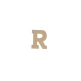 Lettre R kraft 20cm - Kraft