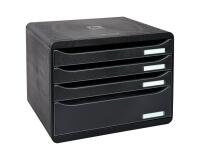 Module de classement Big Box Plus horizon 4 tiroirs Ecoblack - Noir