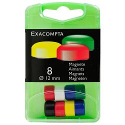 Box of 8 magnets F12 - 12mm width - Assorted colours