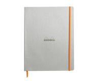 Rhodiarama cahier souple A4+ 160 pages ligné papier ivoire 90g - Argent