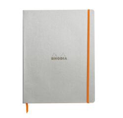 Rhodiarama cahier souple A4+ 160 pages ligné papier ivoire 90g - Argent