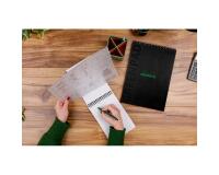 Greenpad bloc à reliure intégrale recyclé et recyclable en carte souple 350 g/m2 - A5+ 16x21 cm 80 feuillets 5/5 - Papier Clairefontaine recyclé 90 g/m2 - Noir - New - Noir