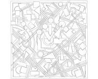 Carré 100% soie - 90x90cm Absquare - Blanc