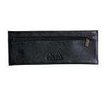 Rhodia ePURE trousse plate cuir véritable 22x8,5 cm - Noir