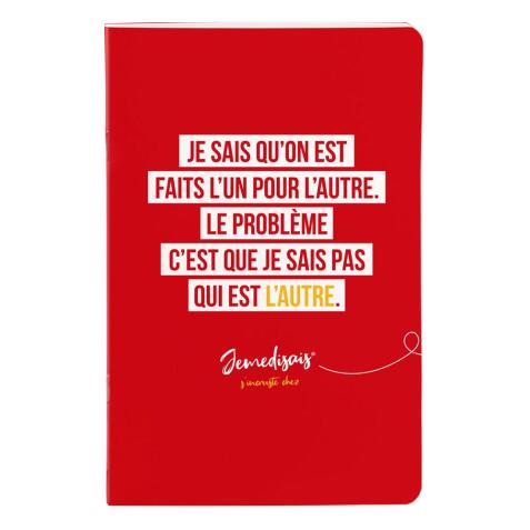 Jemedisais, Carnet piqué 11x17cm 96 pages, ligné, assortis. - Multicolore