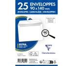 Enveloppe Clairefontaine 90 g/m² sans fenêtre blanche avec bande de protection - Paquet de 25