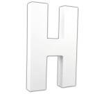 Lettre H 20,5cm - Blanc