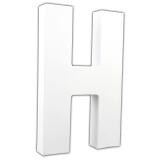 Lettre H 20,5cm - Blanc