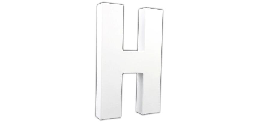 Lettre H 20,5cm - Blanc