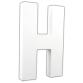 Lettre H 20,5cm - Blanc