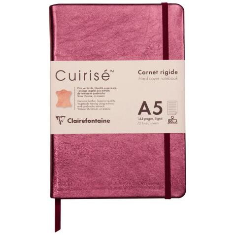 CUIRISÉ Carnet RR A5, 144 pages lignées - Cerise