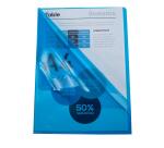 Etui carton de 100 pochettes coin PVC lisse haute résistance 13/100e - A4 - Bleu