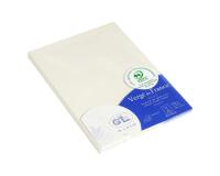25 cartes C6 (107x152mm) Vergé 210g - Blanc