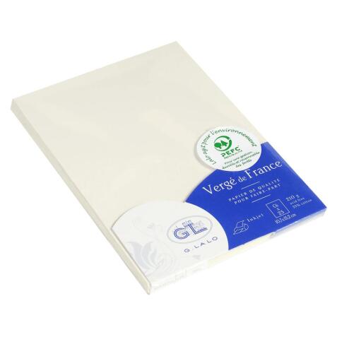 25 cartes C6 (107x152mm) Vergé 210g