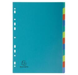 Divisori neutri 12 tasti polipropilene riciclato Forever 300 micron - A4 - Colori assortiti