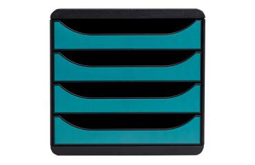 Skandi Big Box 4 drawer filing module - Pacific Blue