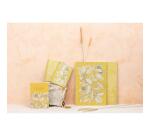 Jardin des Sens, Set de correspondance 12x16,5 cm contenant 8 cartes simples 11x15,5 cm assorties et 8 enveloppes Pollen C6 blanc naturel