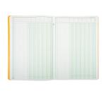 Piqûre 29,7x21cm à tête paresseuse 6 colonnes sur 1 page - 34 lignes - 80 pages - Couleurs assorties