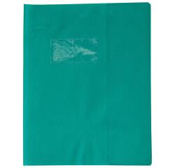 Protège-cahiers grain cuir PVC 22/100ème 17x22 cm