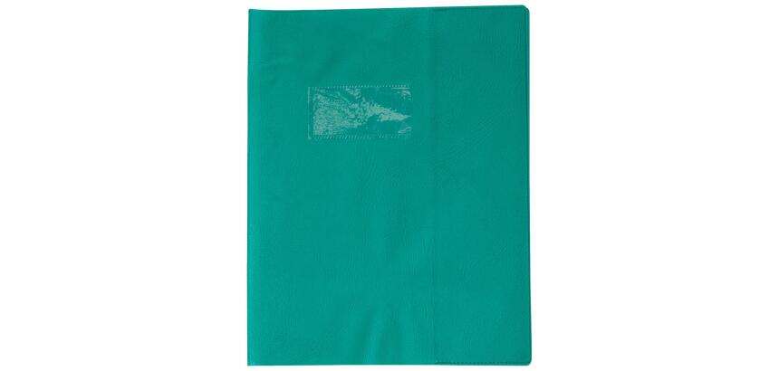 Protège-cahiers grain cuir PVC 22/100ème 17x22 cm