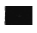 Rhodia Touch Watercolor Book, papier grain fin 100% coton 300g - A4 paysage, 40 pages - Noir