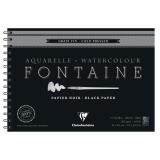 Fontaine Noir album spiralé 12F 19x26cm 300g grain fin