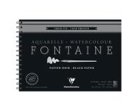 Fontaine Noir album spiralé 12F 19x26cm 300g grain fin