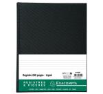 Registre 32x25cm ligne folioté 200 pages - Noir