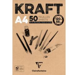 Kraft bloc collé 50F A4 120g