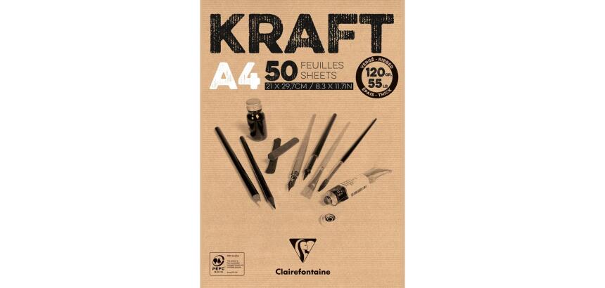 Kraft bloc collé 50F A4 120g