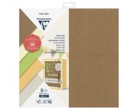PAPIER UNI, Pochette de 5 feuilles 210g/m2 au format 30.5x30.5cm - Assortiment