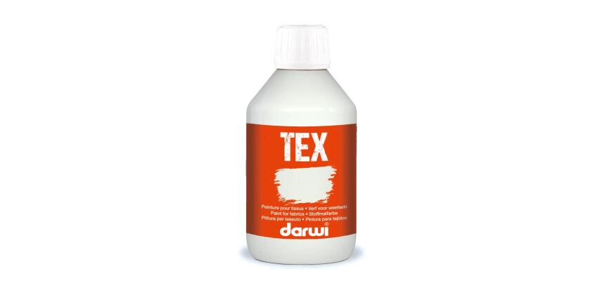 DARWI Flacon de 250 ml de Peinture Textile Opaque - Blanc