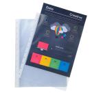 Paquet de 10 pochettes polypropylène grainé pour protège-documents à anneaux. - Translucide