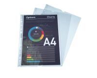 Bolsa de 50 Fundas con multitaladro en bloc A4 5,5/100e Polipropileno liso - Cristal