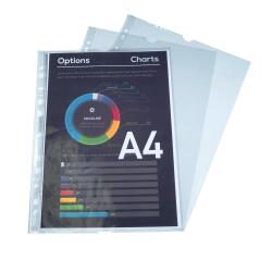 Bloc 50 pochettes perforées PP lisse Quick Doc - A4 - Cristal