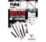 PaintON Mix 9 bloc collé 27F A4 250g assorti 9x3F