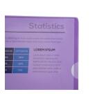 Etui carton de 100 pochettes coin PVC lisse haute résistance 13/100e - A4 - Violet