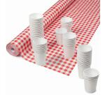 Papiertischdecke auf Rolle mit Damastprägung - 1,18x25m