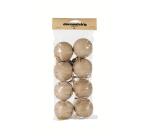 Sachet de 8 boules avec cordon doré 5cm - Kraft