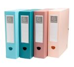 Boîte de classement à pression dos 80mm PP recyclé Skandi - Couleurs assorties