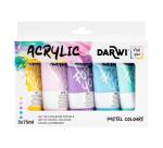 Darwi For You set de peinture acrylique - Pastels 5x75 ml - Assortiment