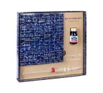 Le Mur des Je t'aime, Set de calligraphie 21x21 cm contenant une plume de verre, un flacon d'encre Rue de la Verrerie 10ml Jacques Herbin, un bloc de 60 feuilles de papier blanc 185g