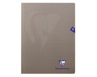 Cahier piqué Mimesys 24x32cm 48 pages petits carreaux couverture polypropylène - Gris