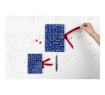 Le Mur des Je t'aime, Carnet rembordé rigide A5 14,8x21 cm, 144 pages, ligné, fermeture avec ruban