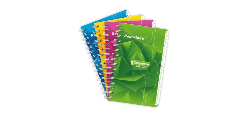 Répertoire reliure intégrale 7000 9x14 cm 100 pages petits carreaux 70 g - Assortis