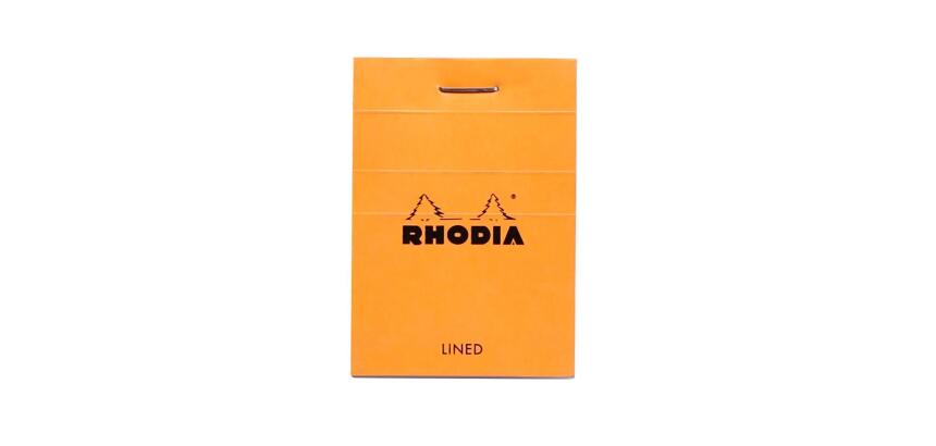 Bloc agrafé Rhodia N°10 5,2x7,5 cm 80 feuillets ligné 80g - Orange