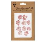 FLEURS SÉCHÉES PRÉSSÉES, Pochette de 10 pièces - Rose