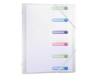 Ordnungsmappe Chromaline in Format DIN A4 mit 3 Klappen und 6 Fächer - Transparent