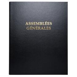 Reliure registre 32x26cm 4 anneaux avec recharge de 100 feuillets - Assemblées générales